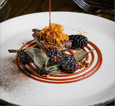 Artistic plated dish